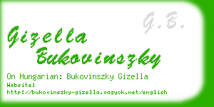 gizella bukovinszky business card